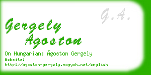 gergely agoston business card